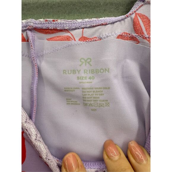 Ruby Ribbon Red Floral Bra - Picture 5 of 8